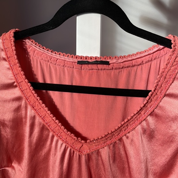 Elie Tahari Silk Blouse, Coral, Size S - Picture 5 of 8